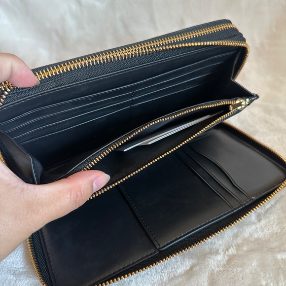 NWT! Coach F23552 Double Zip Travel Wallet In Signature Canvas Card Phone Pouch - Picture 10 of 11